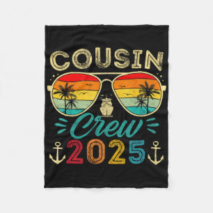 Cousins Cruise 2025 Family Group Matching Summer V Fleece Blanket