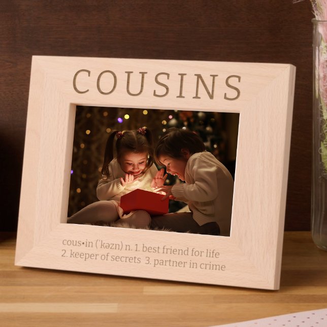 Cousins Dictionary Definition Fun Etched Frames (Creator Uploaded)