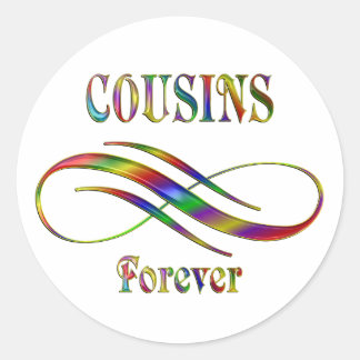 Cousins Forever Classic Round Sticker