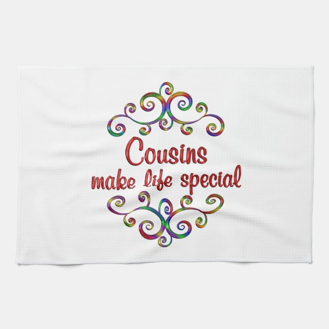 Cousins Make Life Special Tea Towel (Horizontal)