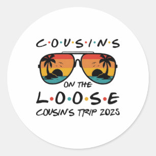 Cousins On The Loose Cousins Trip 2025 Beach Match Classic Round Sticker