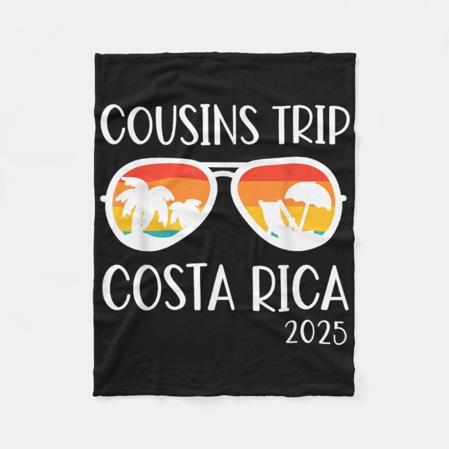 Cousins Trip 2025 Costa Rica Weekend Family Reunio Fleece Blanket (Front)