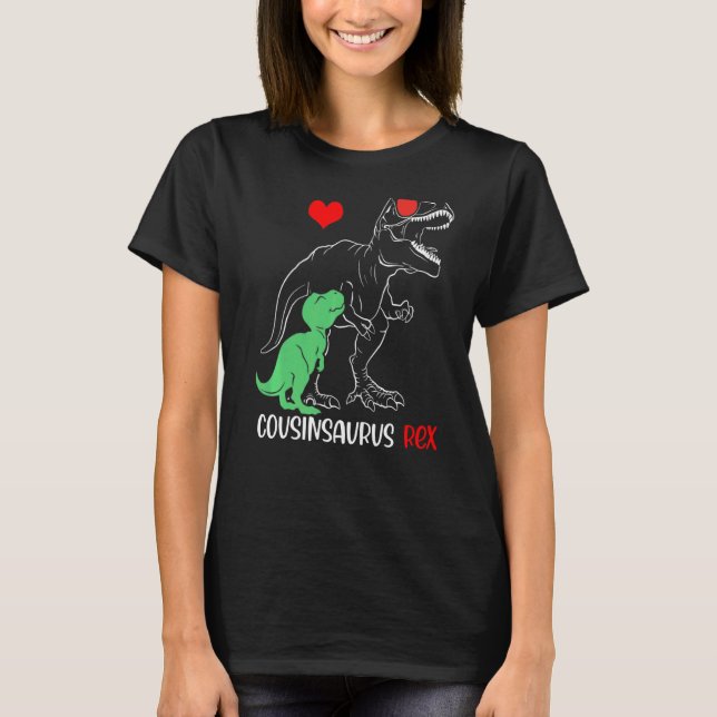 Cousinsaurus Daddy Rex Autism Awareness Proud Dad T-Shirt (Front)