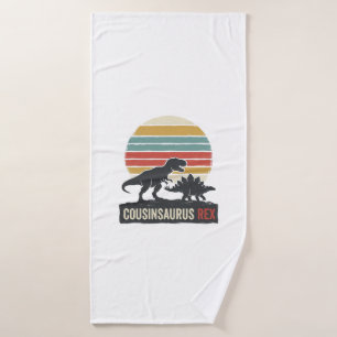 Cousinsaurus Rex Funny Dinosaur Vintage Shirt Desi Bath Towel