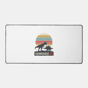 Cousinsaurus Rex Funny Dinosaur Vintage Shirt Desi Desk Mat