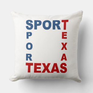 Coussin blanc grand modèle  SPORT TEXAS Cushion