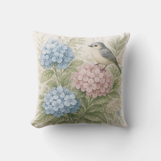 coussin botanique boho hydrangea cushion (Front)