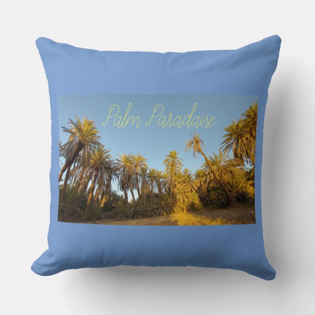 Coussin Cotton pillow with palm trees (Front)
