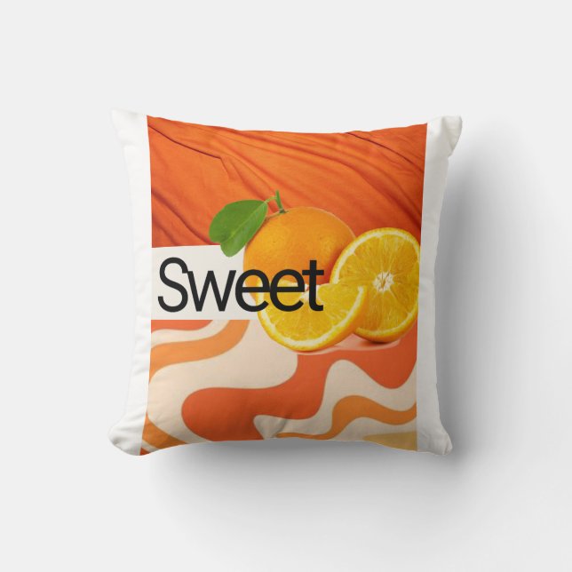coussin decoratifs   of orange art  cushion (Front)