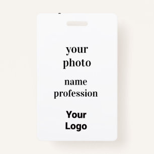 coutom employee photo,bar code,logo,name badge ID badge