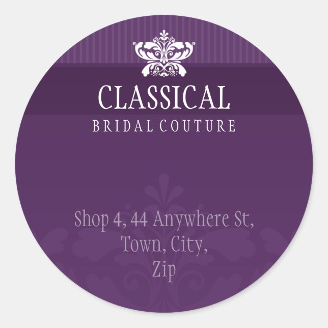 COUTURE ADDRESS LABEL :: classy flourish 12 (Front)