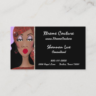 “Couture” African American Diva Business Cards