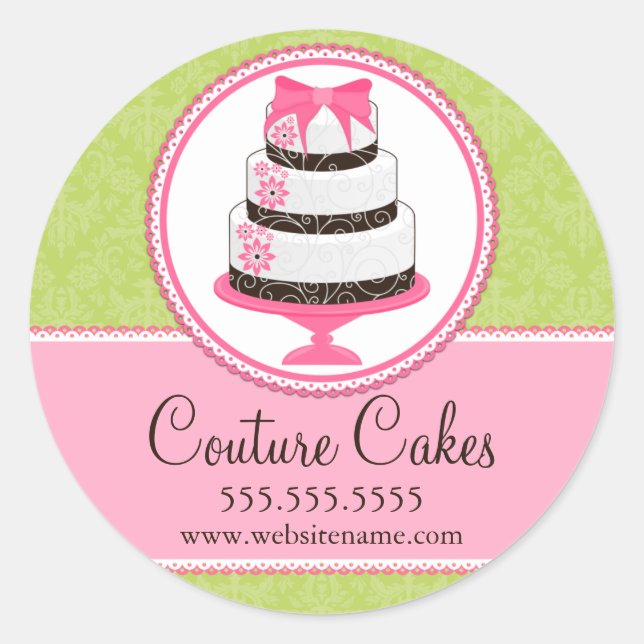 Couture Cakes Bakery Box Seals (Front)