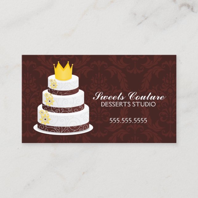 Couture Cakes Bakery Custom Business Card (Front)