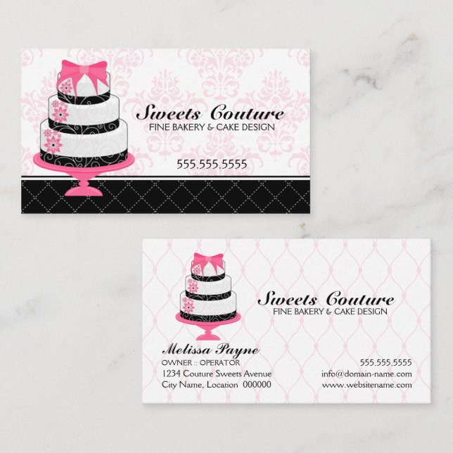 Couture Cakes Bakery Custom Business Card (Front/Back)