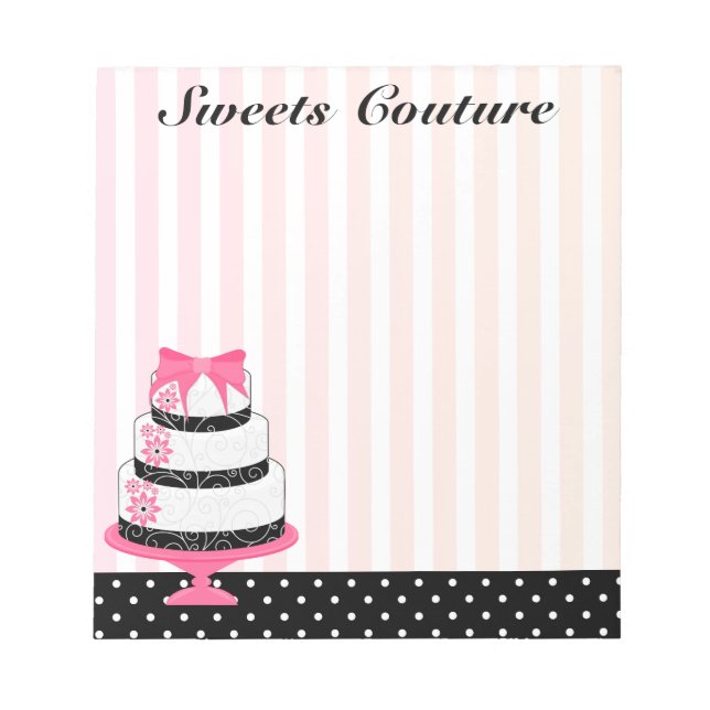 Couture Cakes Bakery Notepad (Front)