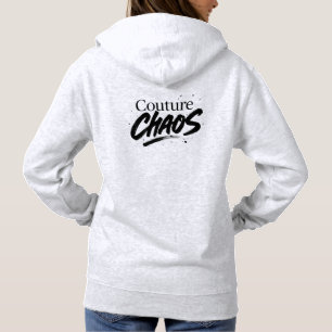 Couture Chaos Hoodie -High-Fashion Messy Aesthetic