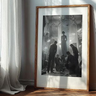 Couture Creation: A Dramatic Atelier Scene Poster