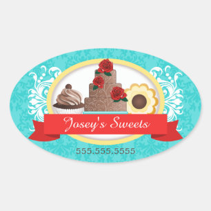 Couture Cupcake Bakery Box Seals