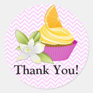 Couture Cupcake Bakery Thank You Classic Round Sticker