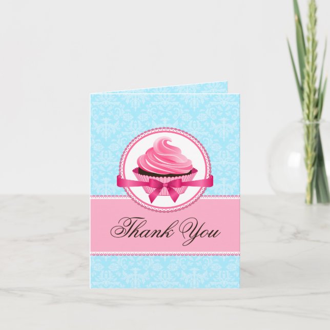 Couture Cupcake Thank You Cards (Front)
