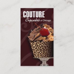 "Couture Cupcakes!" - Fancy Desserts, Pastries Business Card