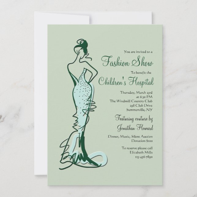 Couture Fashion Show Invitation (Front)