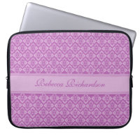 Couture inspired named purple 15 inch laptop case