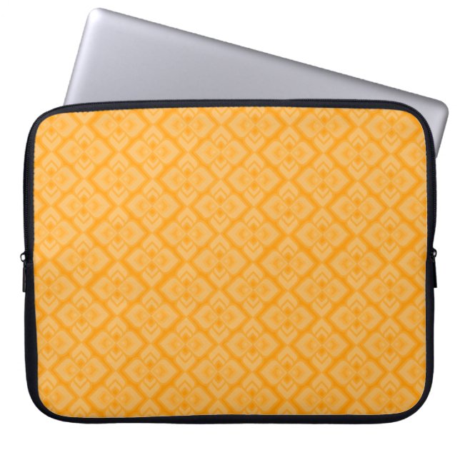 Couture inspired yellow orange laptop case (Front)
