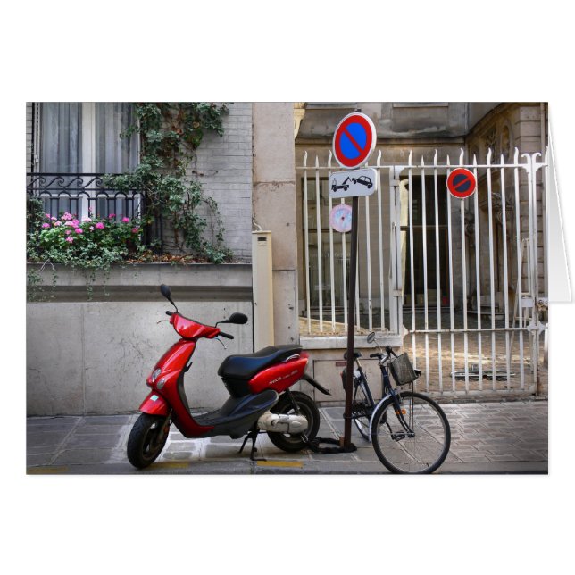 couture vélo rouge – Postcards from Paris9 (Front Horizontal)