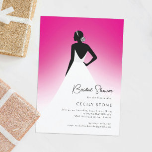 Couture Wedding Dress Bridal Shower Invitation