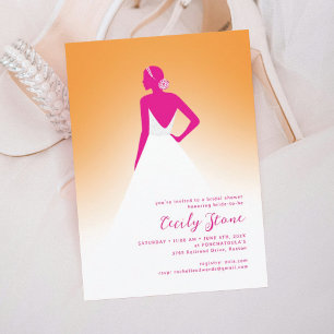 Couture Wedding Dress Bridal Shower Invitation