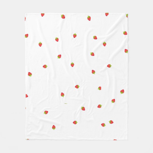Couverture Polaire strawberry  Fleece Blanket (Front)