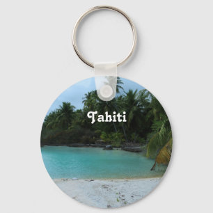 Cove in Tahiti Key Ring