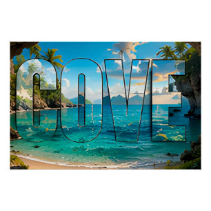 Cove Luxury Coastal Editorial Poster