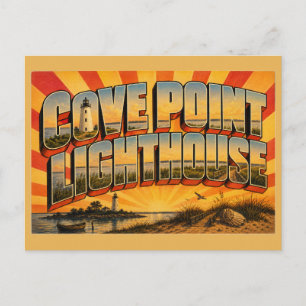 Cove Point Lighthouse Chesapeake Bay Marsh Art Postcard