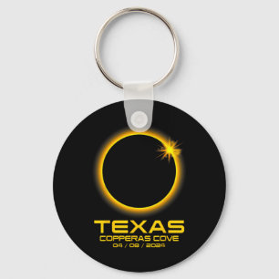 Cove Texas Tx Total Solar Eclipse 2024 Key Ring