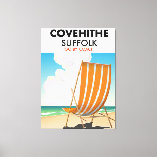 Covehithe suffolk beach travel poster canvas print