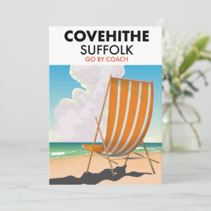 Covehithe suffolk beach travel poster invitation