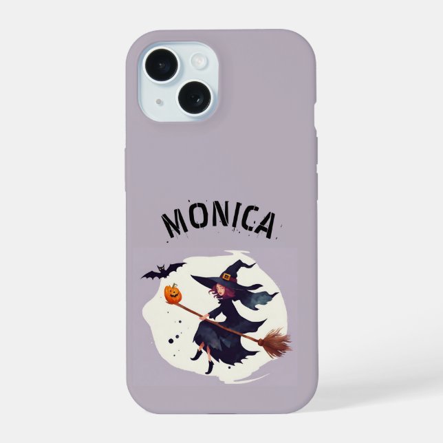 Coven Club Witch Purple Halloween  iPhone 15 Case (Back)