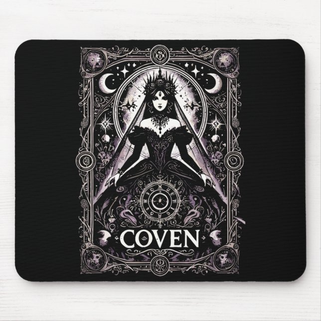 Coven gothic witch bachelorette party pagan wiccan mouse pad (Front)