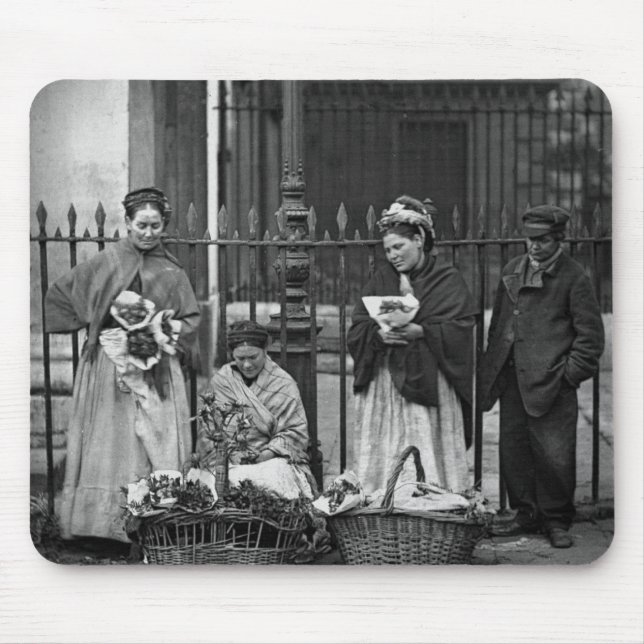 Covent Garden Flower Women, from 'Street Life in L Mouse Pad (Front)