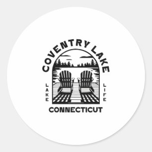 Coventry Lake Connecticut Outdoors Vintage  Classic Round Sticker