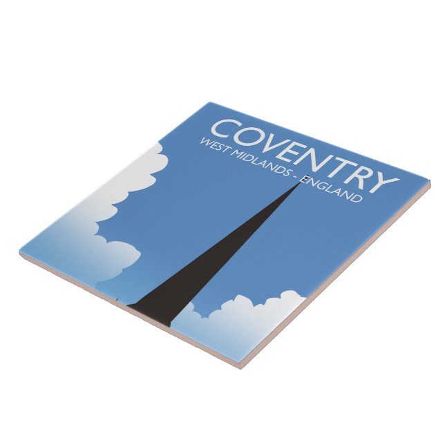 Coventry West Midlands England Train travel poster Tile (Side)