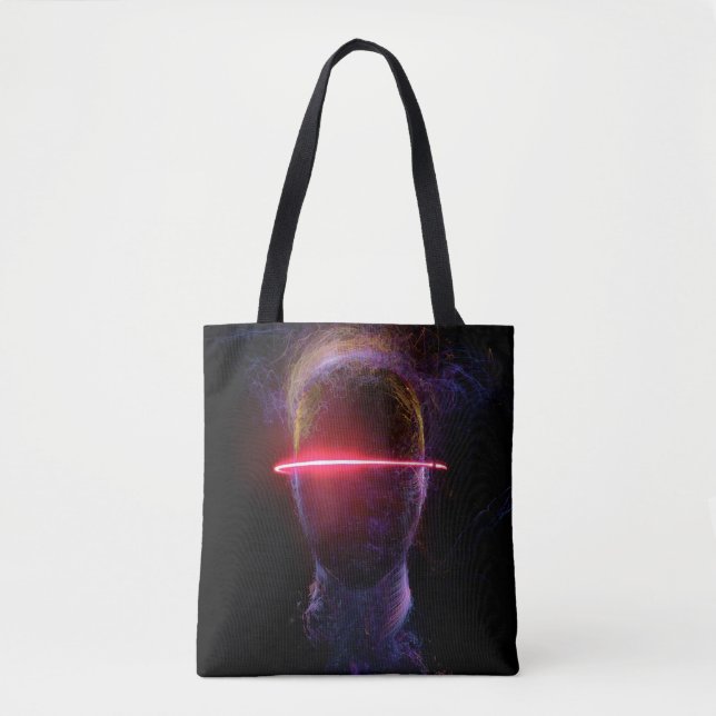 Cover black kaleidoscope abstract tote bag (Front)