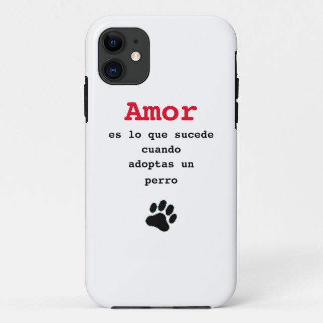 Cover for Iphone to adopt un perro (Back)