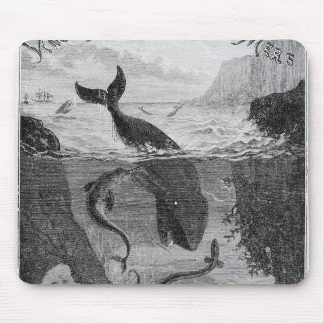 Cover Illustration '20,000 Leagues Under the Sea' Mouse Pad (Front)