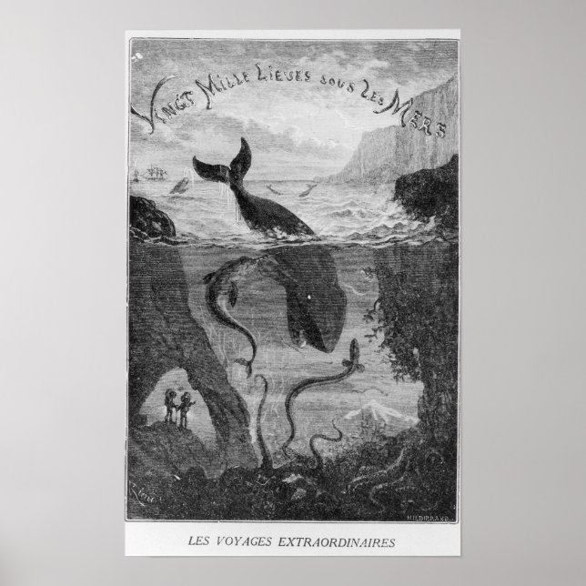 Cover Illustration '20,000 Leagues Under the Sea' Poster (Front)