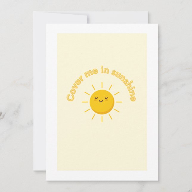 cover me sunshine card, cute invitation (Front)