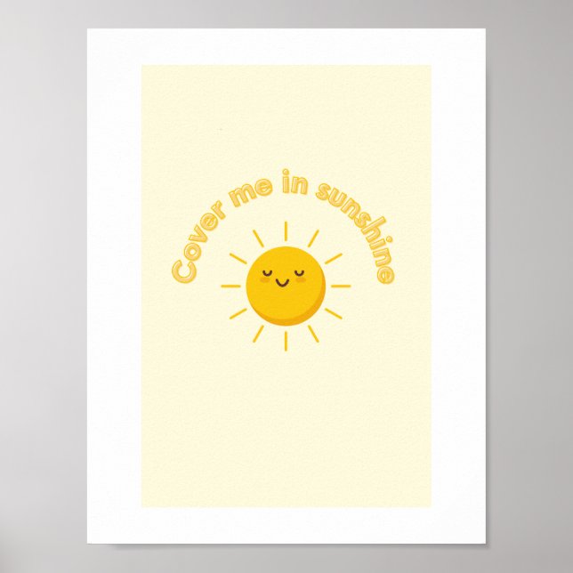 cover me sunshine, cute poster (Front)